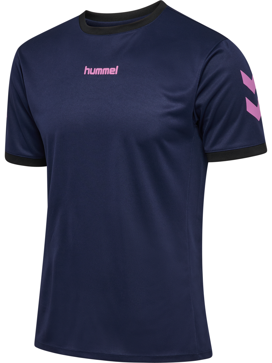hmlBLAZE CLUB 26 POLY TEE, MARINE/PINK, packshot