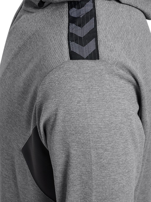 hmlAUTHENTIC PL ZIP HOODIE, GREY MELANGE hmlAUTHENTIC PL ZIP HOODIE, GREY MELANGE, packshot