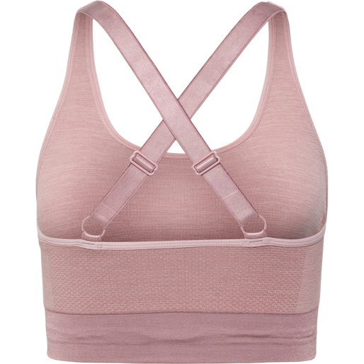 hmlCLEA SEAMLESS  SPORTS TOP, WOODROSE/ROSE TAUPE MELANGE hmlCLEA SEAMLESS  SPORTS TOP, WOODROSE/ROSE TAUPE MELANGE, packshot
