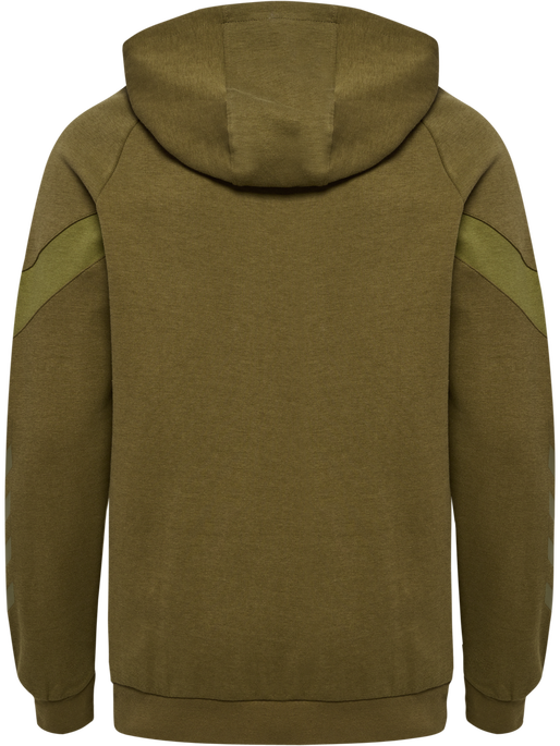hmlTRAVEL SWEAT HOODIE, MILITARY OLIVE, packshot