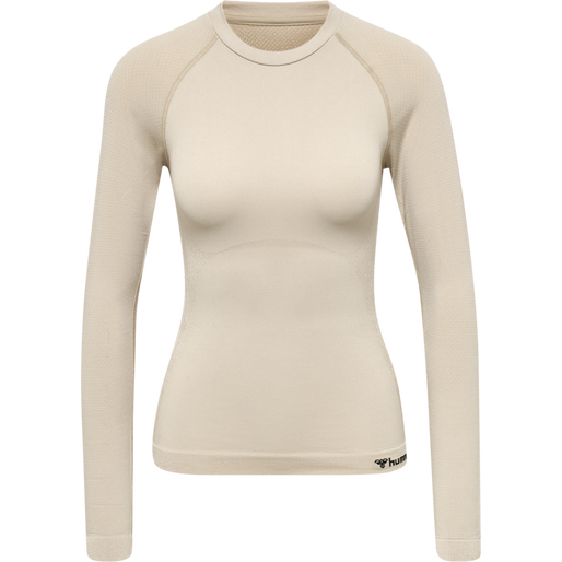 hmlCLEA SEAMLESS TIGHT T-SHIRT L/S, CHATEAU GRAY, packshot