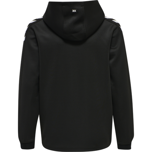 hmlCORE XK POLY KIDS SWEAT HOODIE, BLACK/BLACK, packshot