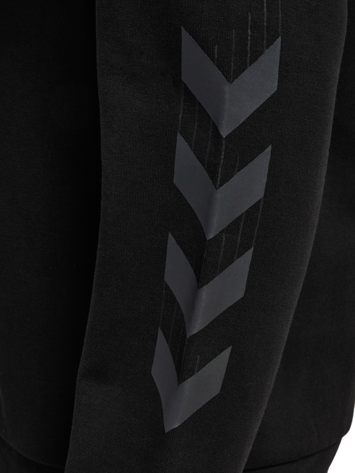 hmlTRAVEL SWEAT HOODIE, BLACK, packshot