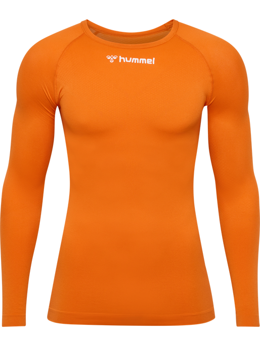 hmlBL COMFORT 2.0 TEE L/S, ORANGE TIGER, packshot
