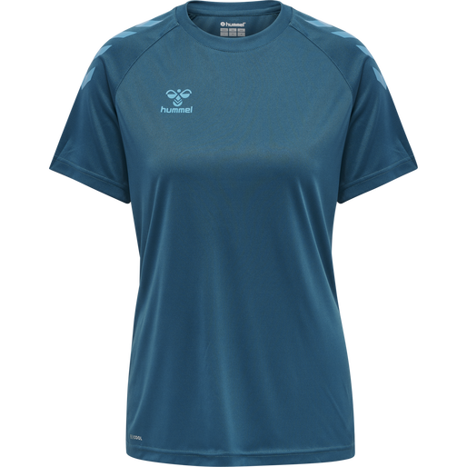 hmlCORE XK CORE POLY TEE  S/S WOMAN, BLUE CORAL hmlCORE XK CORE POLY TEE  S/S WOMAN, BLUE CORAL, packshot