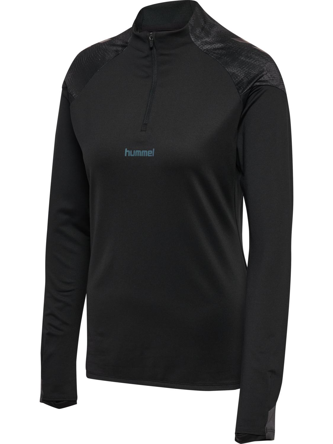 hmlBLAZE26 PRO TRAINING HALFZIP WOM, BLACK, packshot