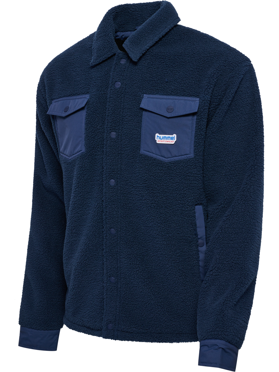 hmlFLEECE OVERSHIRT SPORTSWEAR, DRESS BLUES, packshot