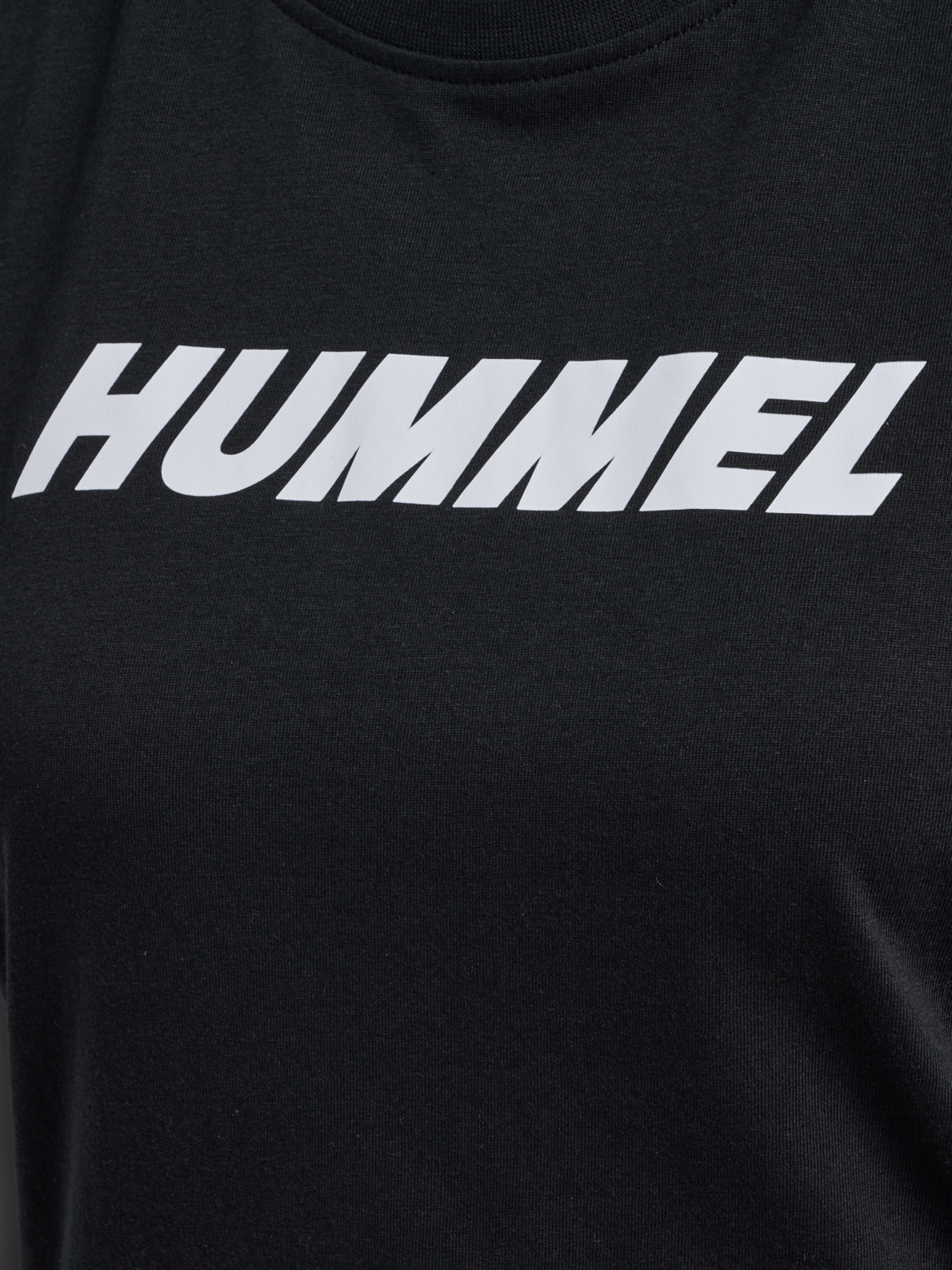 hmlELEMENTAL LOGO COTTON TEE WOMAN, BLACK, packshot