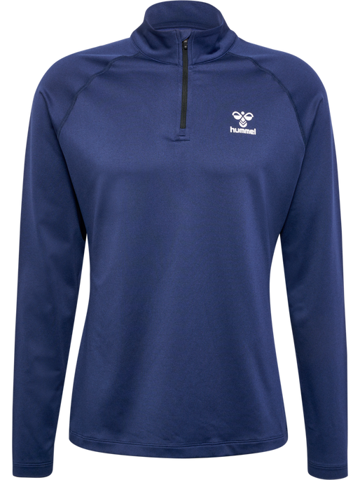 hmlSPRINT HALF ZIP, BLACK IRIS hmlSPRINT HALF ZIP, BLACK IRIS, packshot