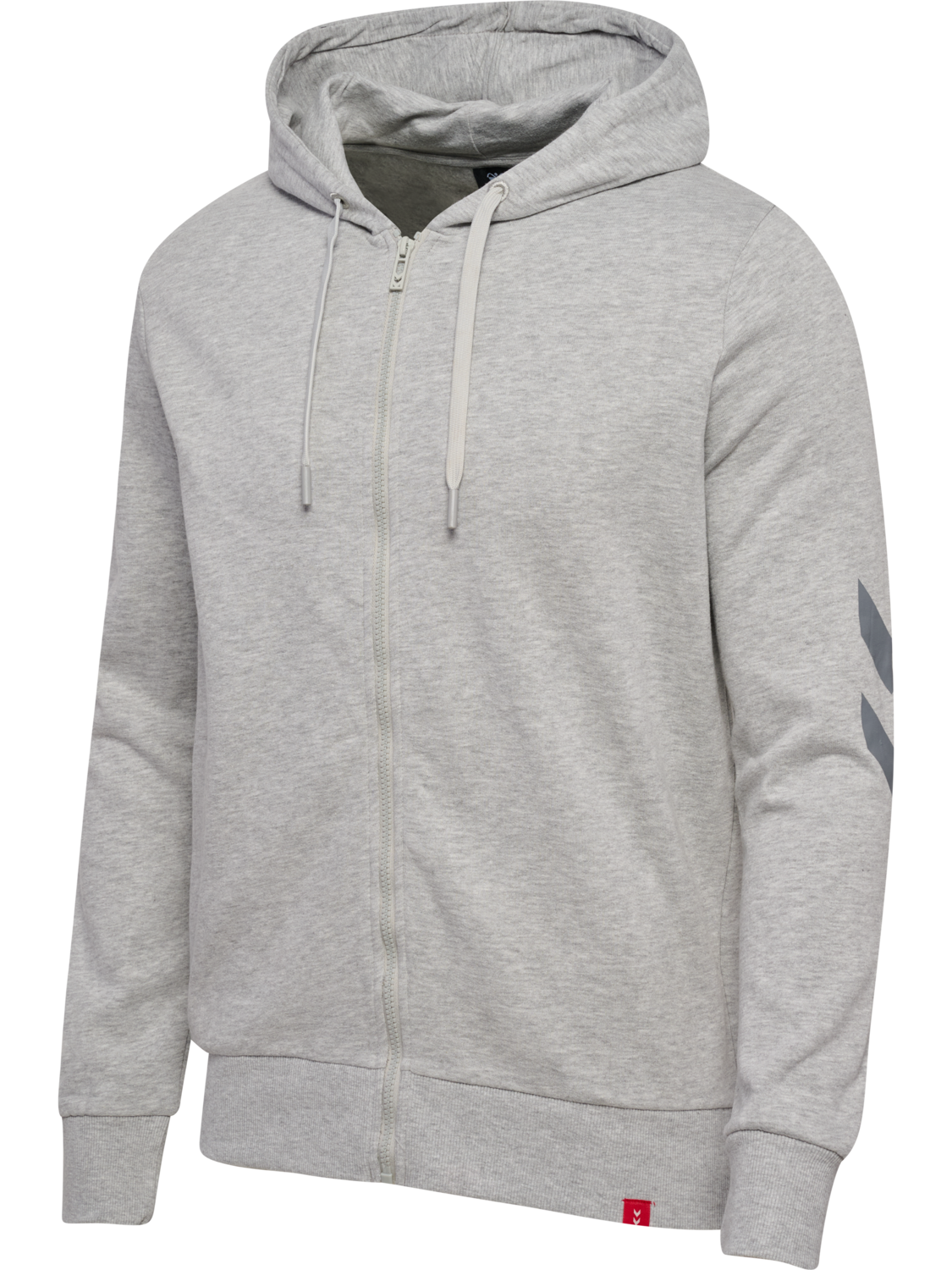 hmlLEGACY ZIP HOODIE, LIGHT GREY MELANGE, packshot