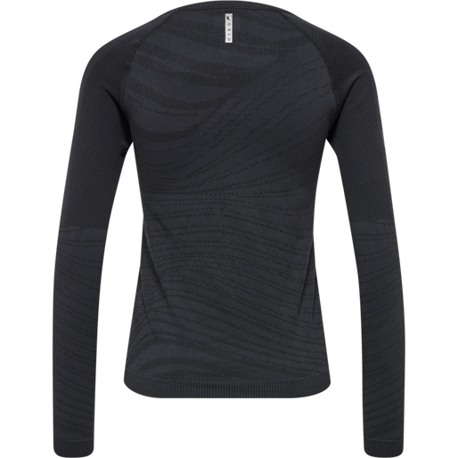 hmlONGRID SEAMLESS L/S WO, JET BLACK/FORGED IRON hmlONGRID SEAMLESS L/S WO, JET BLACK/FORGED IRON, packshot
