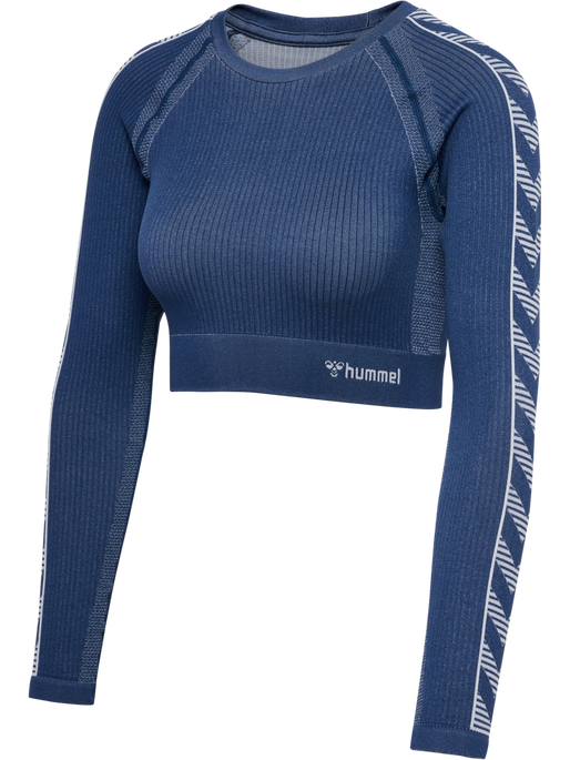 hmlMT BLAZE SEAMLESS T-SHIRT L/S, INSIGNIA BLUE, packshot