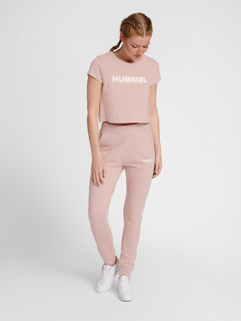 hmlLEGACY WOMAN TAPERED PANTS, CHALK PINK, model