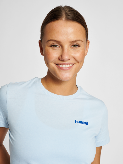 hmlLGC KRISTY SHORT T-SHIRT, CELESTIAL BLUE, model