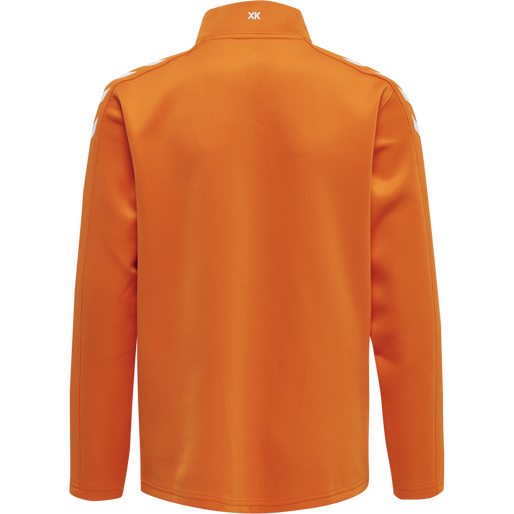 hmlCORE XK POLY ZIP SWEAT KIDS, ORANGE TIGER, packshot
