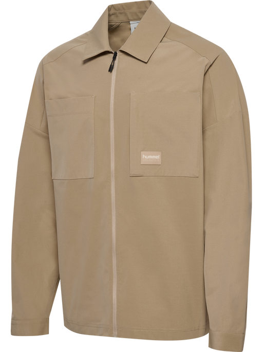 hmlSORONA LOOSE OVERSHIRT, CORNSTALK, packshot