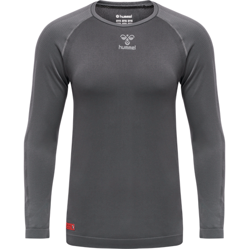 hmlPRO GRID SEAMLESS L/S, FORGED IRON/QUIET SHADE hmlPRO GRID SEAMLESS L/S, FORGED IRON/QUIET SHADE, packshot