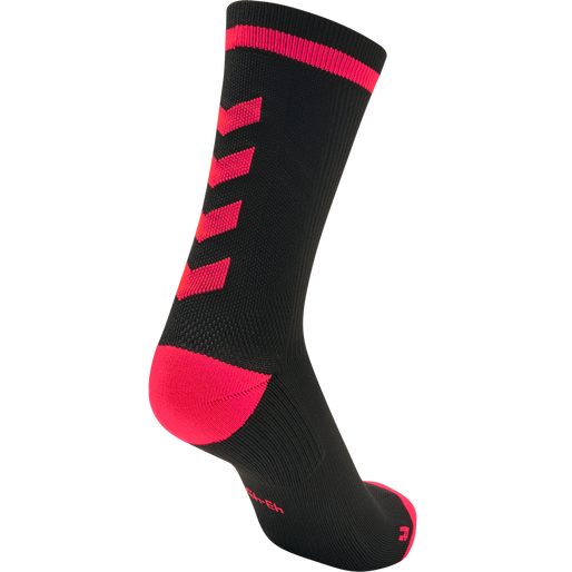 ELITE INDOOR SOCK LOW, BLACK/DIVA PINK, packshot