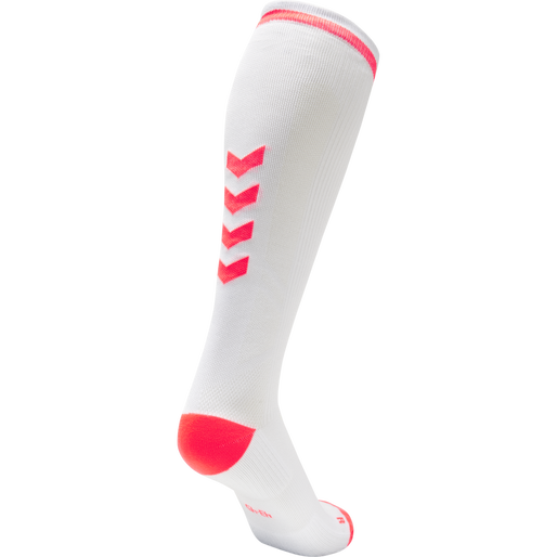 ELITE INDOOR SOCK HIGH, WHITE/DIVA PINK, packshot