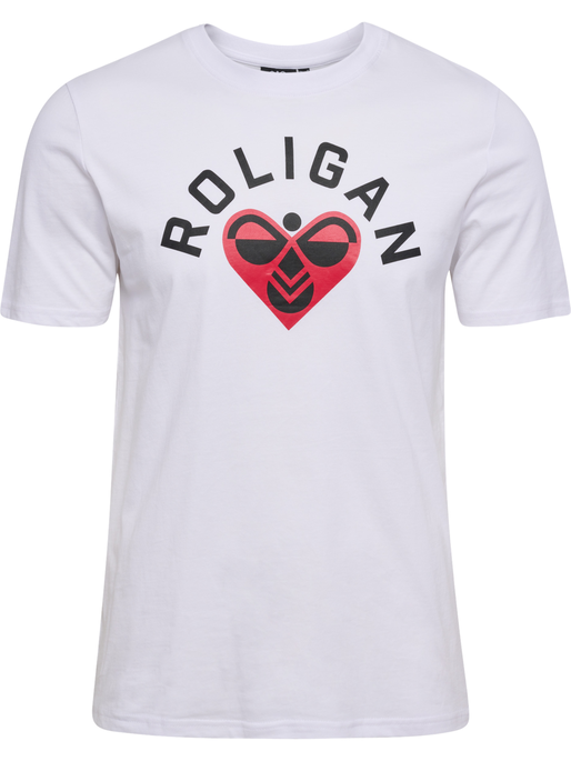 hmlROLIGAN COTTON T-SHIRT, WHITE hmlROLIGAN COTTON T-SHIRT, WHITE, packshot
