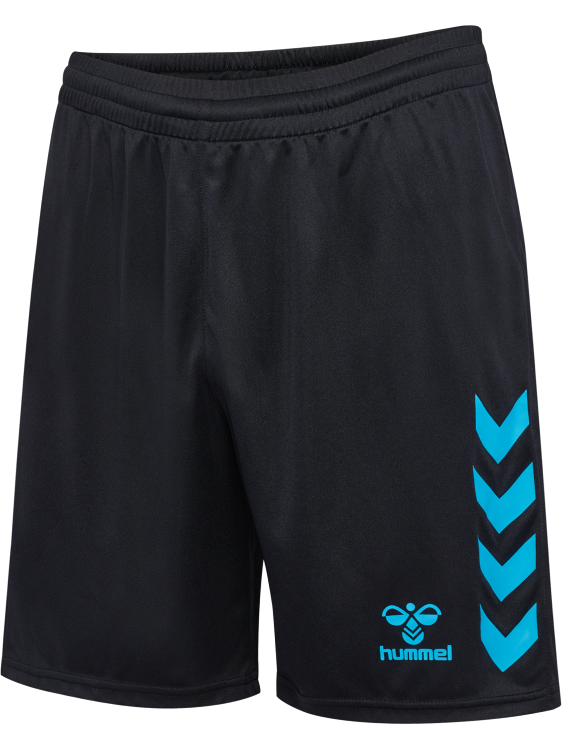 hmlGRAPHIC UNIVERSE SHORTS, BLACK/NEON BLUE, packshot