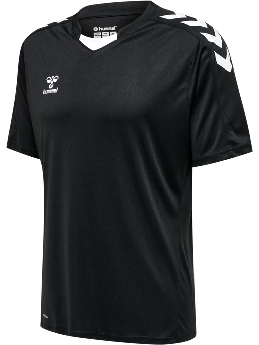 hmlCORE XK POLY JERSEY S/S, BLACK, packshot