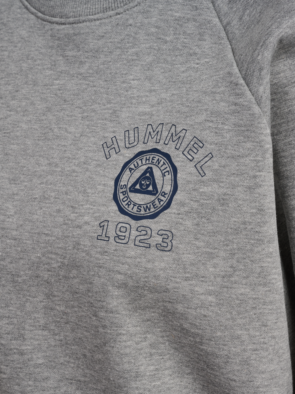 hmlKEEPER W BOXY GRAPHIC CREWNECK, LIGHT GREY MELANGE, packshot