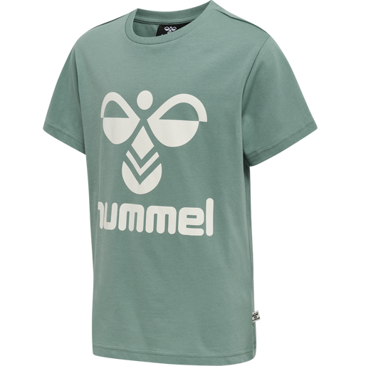 hmlTRES T-SHIRT S/S, MINERAL BLUE, packshot