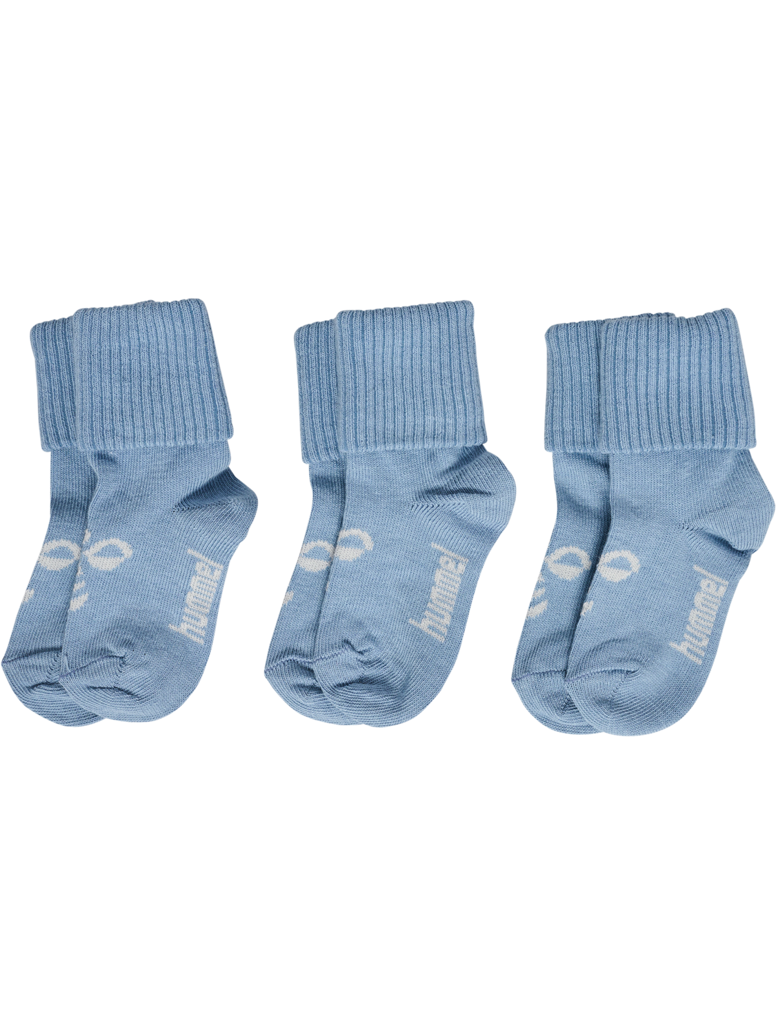 hmlMINI BEE 3-PACK SOCK, FADED DENIM, packshot