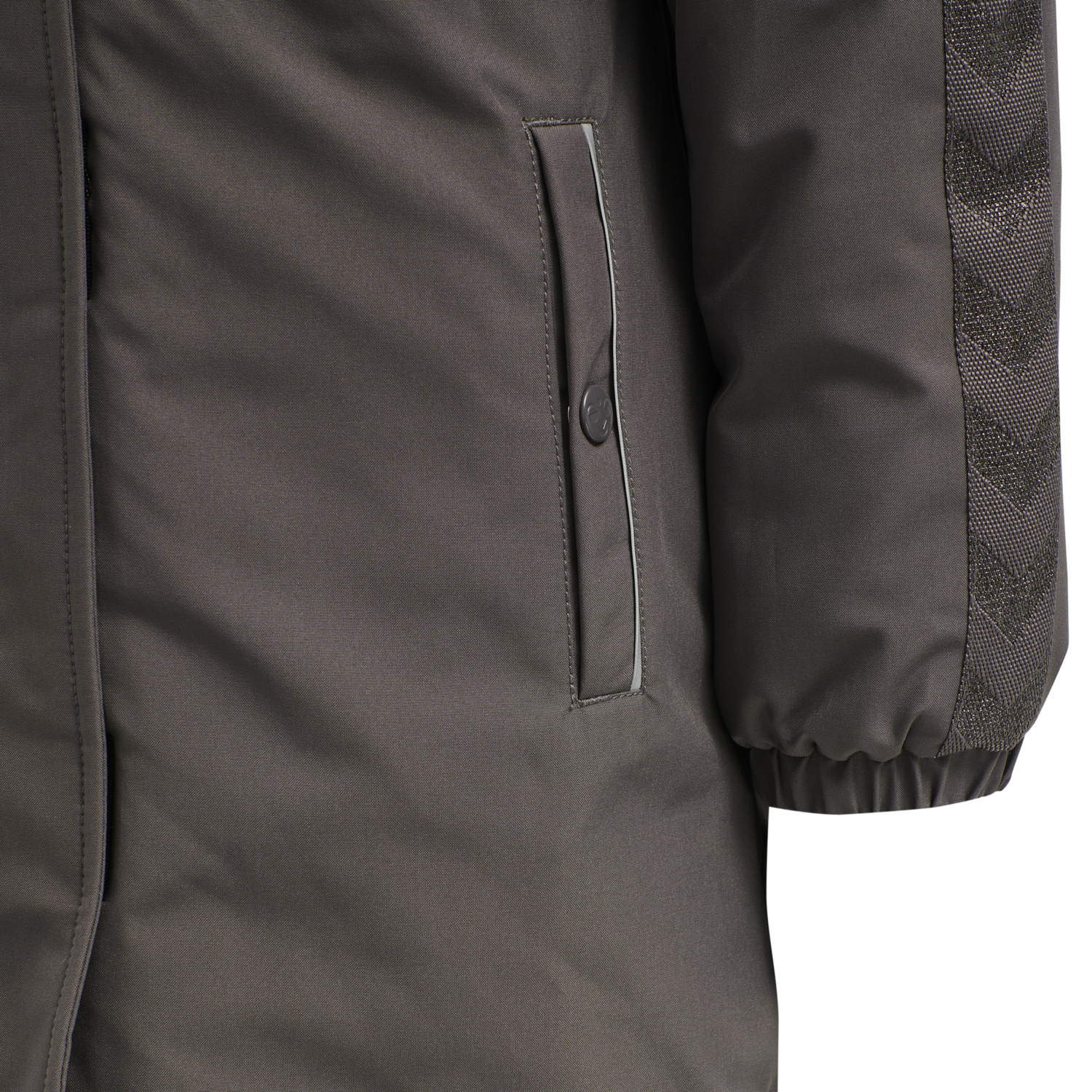 hmlLEAF COAT, PAVEMENT, packshot