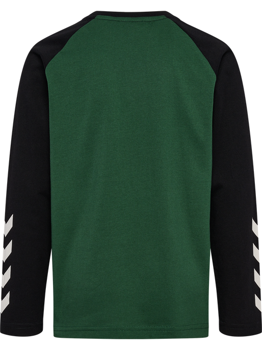 hmlJR LOGO T-SHIRT L/S, DARK GREEN, packshot