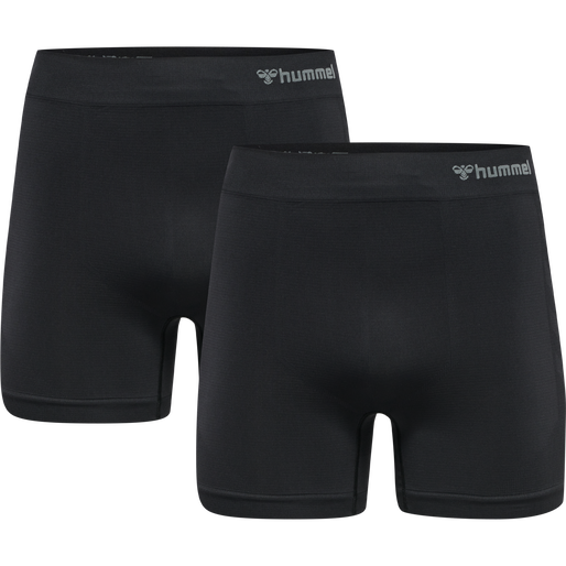 hmlJACK SEAMLESS BOXERS 2-PACK, BLACK/BLACK hmlJACK SEAMLESS BOXERS 2-PACK, BLACK/BLACK, packshot