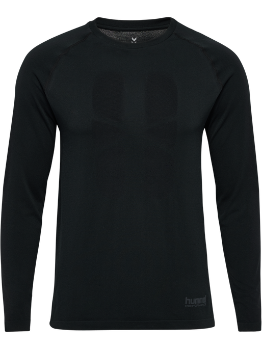 hmlHIIT SEAMLESS T-SHIRT L/S, BLACK hmlHIIT SEAMLESS T-SHIRT L/S, BLACK, packshot