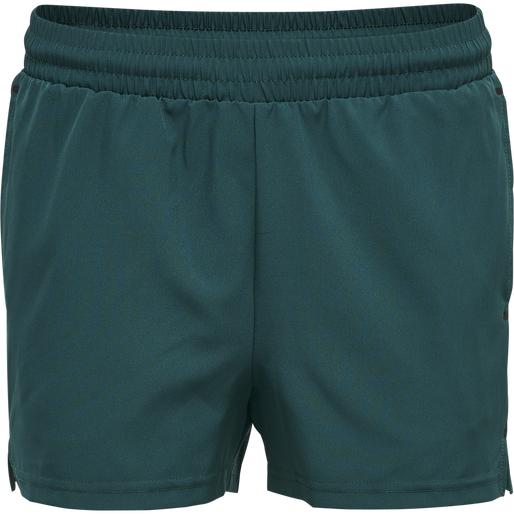 hmlMOVE GRID WOVEN SHORTS WOMAN, DEEP TEAL, packshot