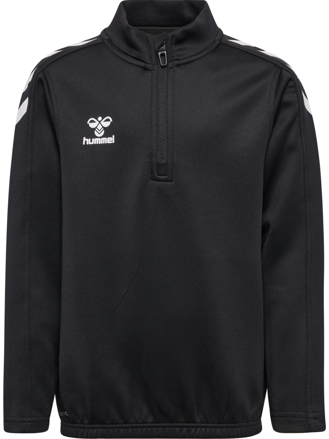 hmlCORE XK HALF ZIP POLY SWEAT KIDS, BLACK/BLACK, packshot