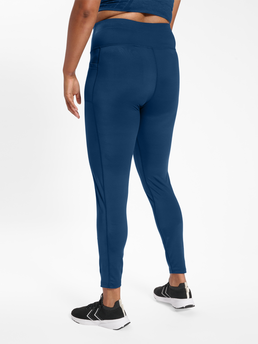 hmlTE CURVY HIGH WAIST TIGHTS PLUS, INSIGNIA BLUE, model