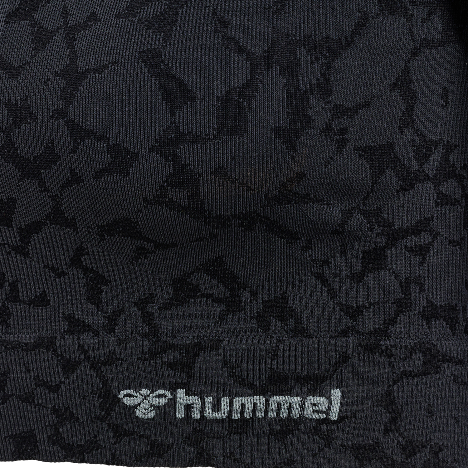 hmlMT PI SEAMLESS CROP T-SHIRT L/S, BLACK, packshot