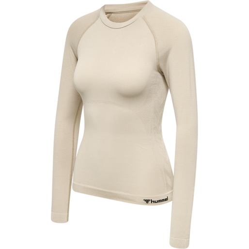hmlCLEA SEAMLESS TIGHT T-SHIRT L/S, CHATEAU GRAY, packshot