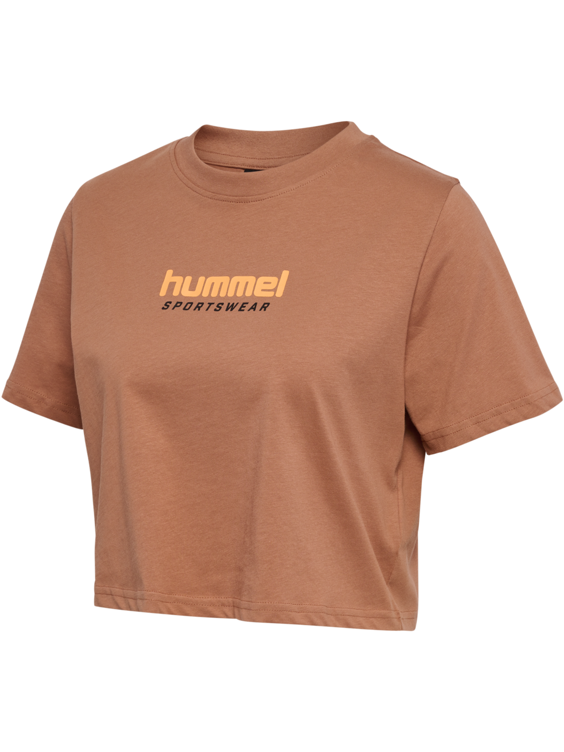 hmlLGC MALU CROPPED T-SHIRT, MOCHA MOUSSE, packshot