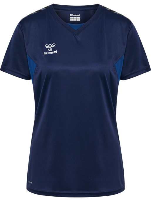 hmlAUTHENTIC PL JERSEY S/S WOMAN, MARINE, packshot