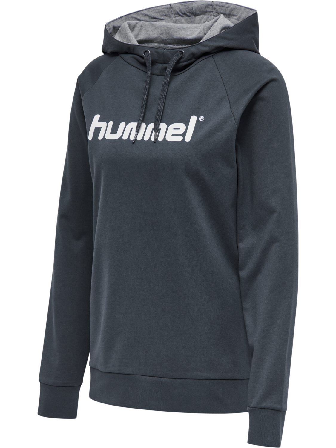 HMLGO COTTON LOGO HOODIE WOMAN, INDIA INK, packshot