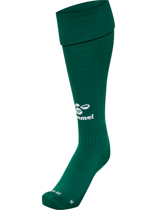 hmlESSENTIAL FOOTBALL SOCKS, EVERGREEN/WHITE, packshot