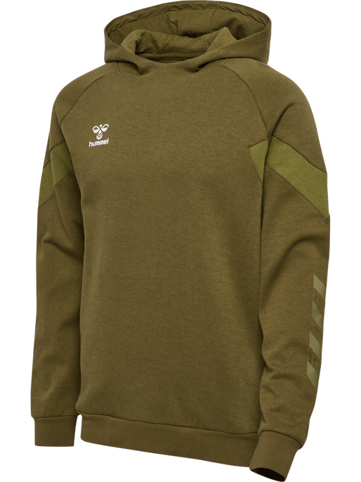 hmlTRAVEL SWEAT HOODIE, MILITARY OLIVE, packshot