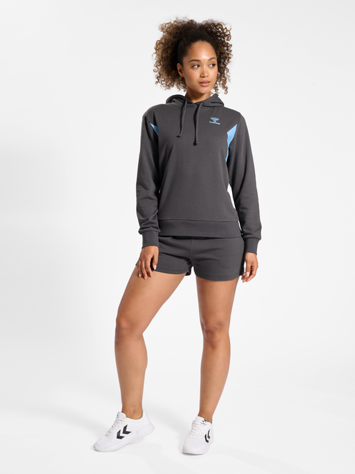 hmlSTALTIC COTTON HOODIE WOMAN, MAGNET, model
