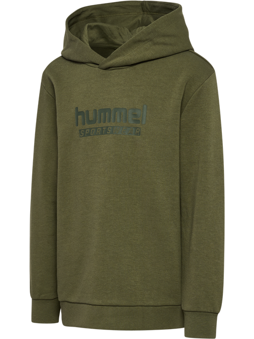 hmlJR BASE HOODIE, WINTER MOSS, packshot