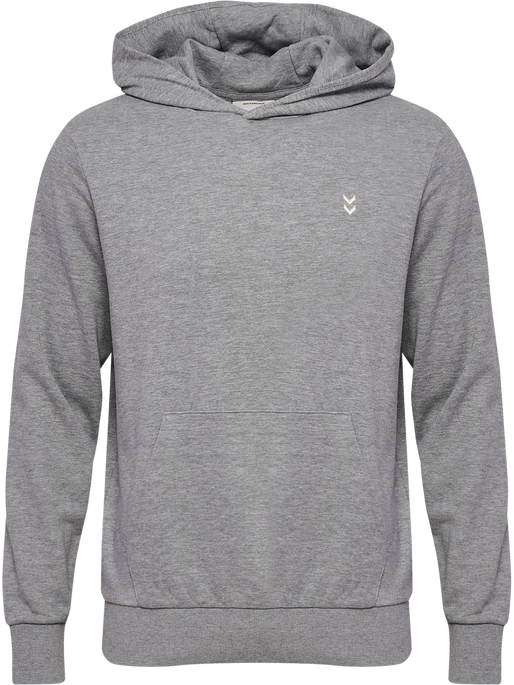 hmlPULSE SWEAT HOODIE, GREY MELANGE, packshot
