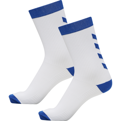 ELEMENT INDOOR SPORT SOCK 2 PACK, WHITE/TRUE BLUE, packshot