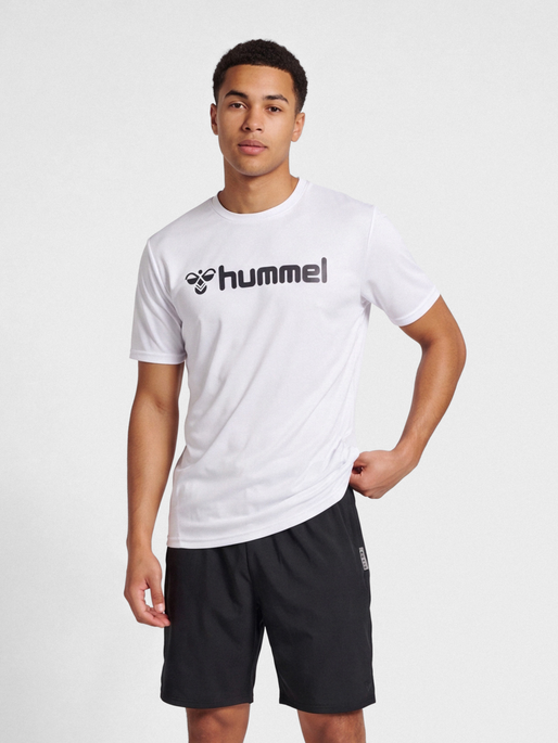 hmlLOGO JERSEY S/S, WHITE, model