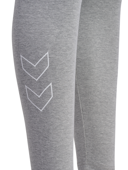 hmlELEMENTAL COTTON HW TIGHTS, GREY MELANGE, packshot