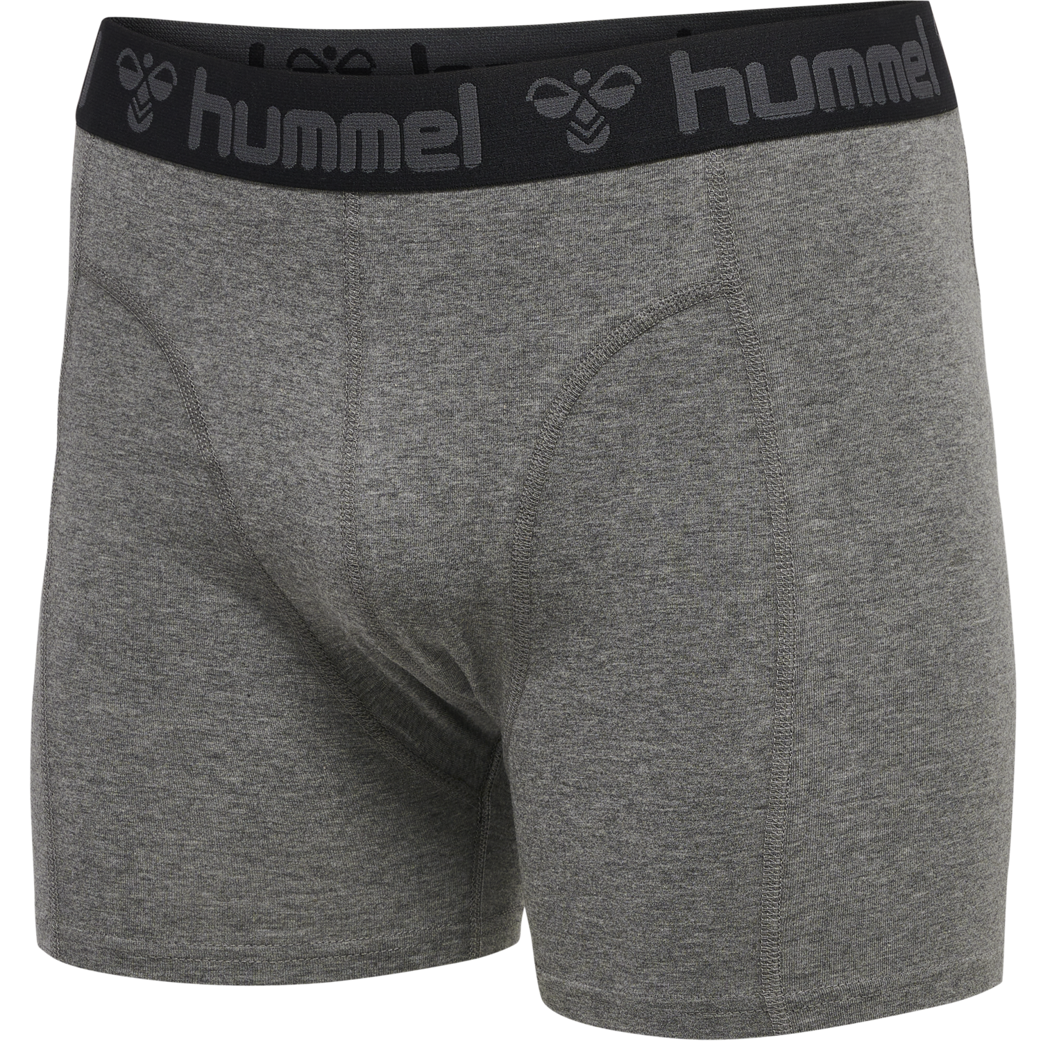 hmlMARSTON 4-PACK BOXERS, BLACK/DARK GREY MELANGE, packshot